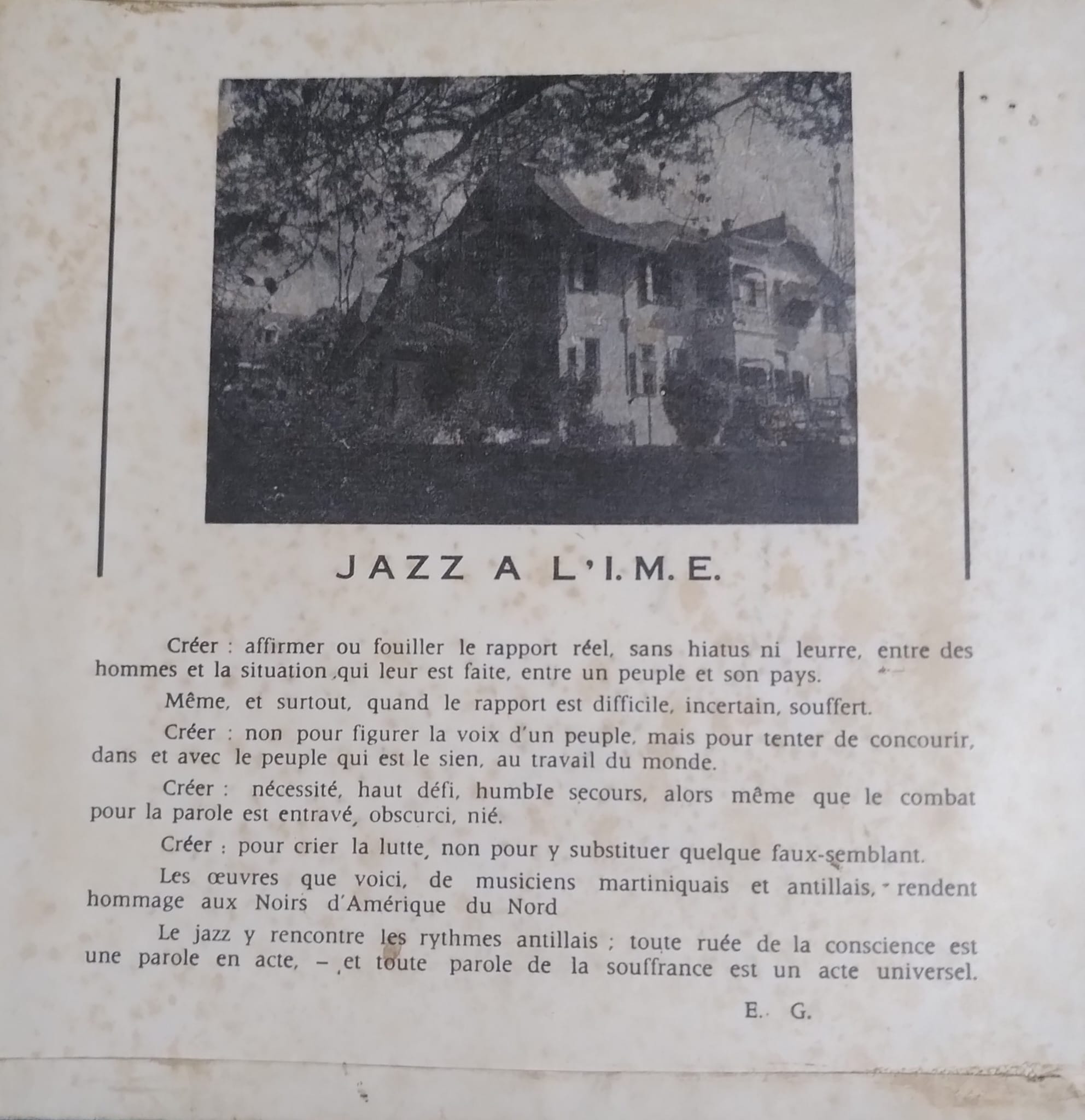 Quatrième de couverture du 45 Tours — Concert du 03 fév. 1969